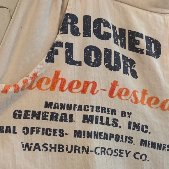 Vintage Flour Sack Print Wide Leg Pants - Picture 4 of 7